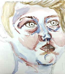 "Sara"  Watercolor and Arches watercolor paper 