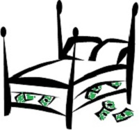 money under mattress